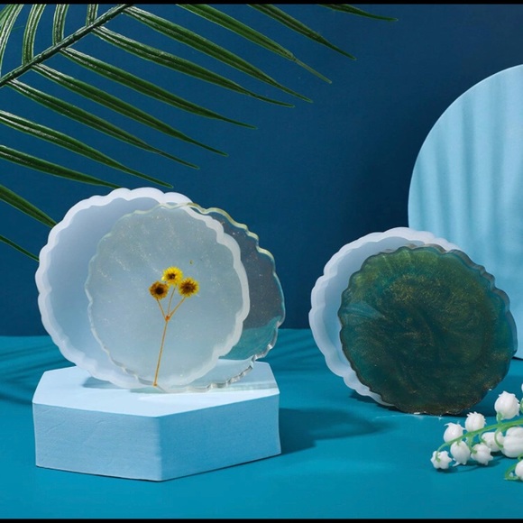 Resin Tray & Coaster Mold, Silicone Epoxy Tray/Coaster Mold • Large size - Picture 12 of 13